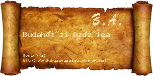 Budaházi Azálea névjegykártya